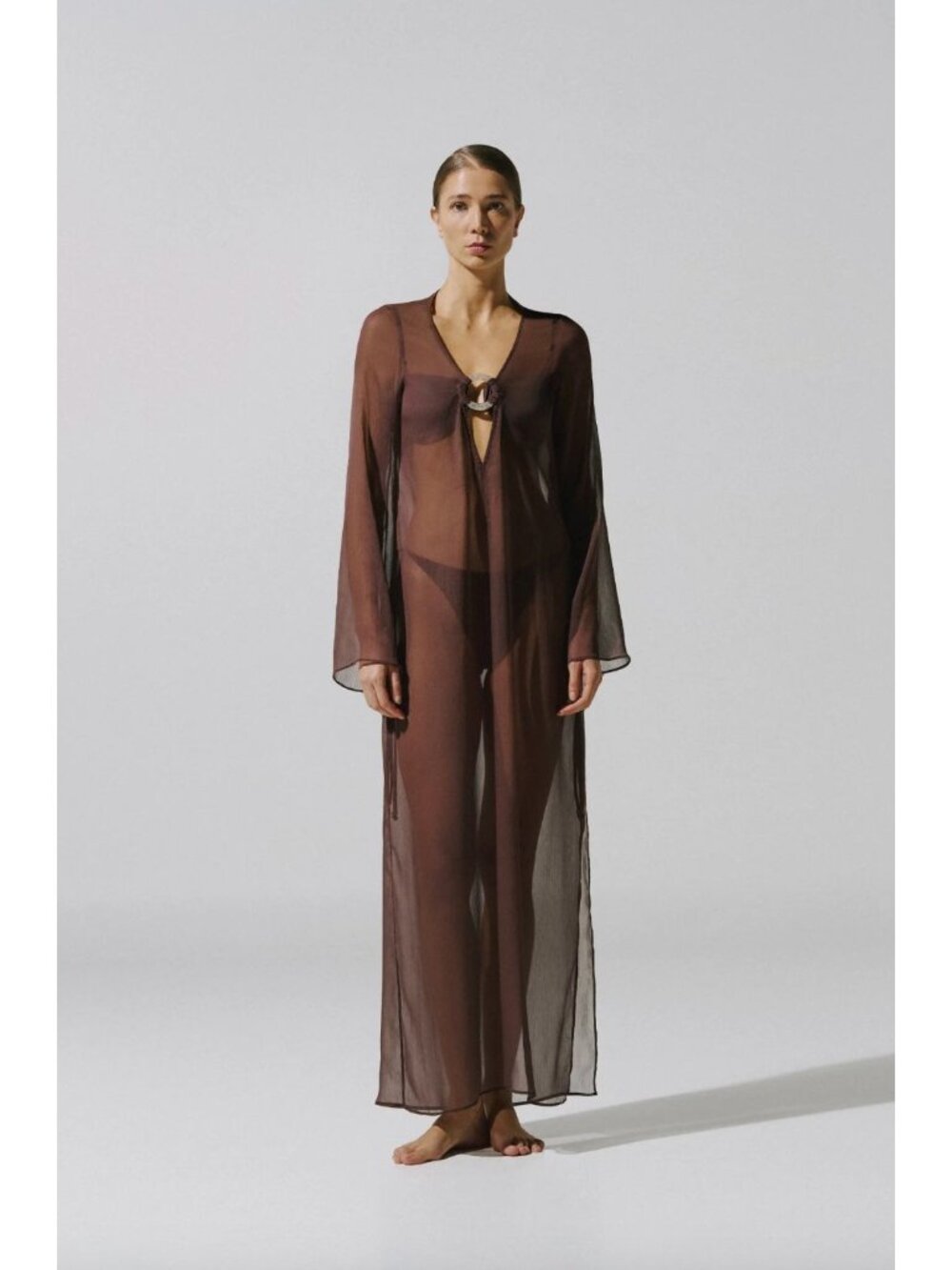Baobab Moon Maxi Dress Cover Up Brunette Womens Size XS